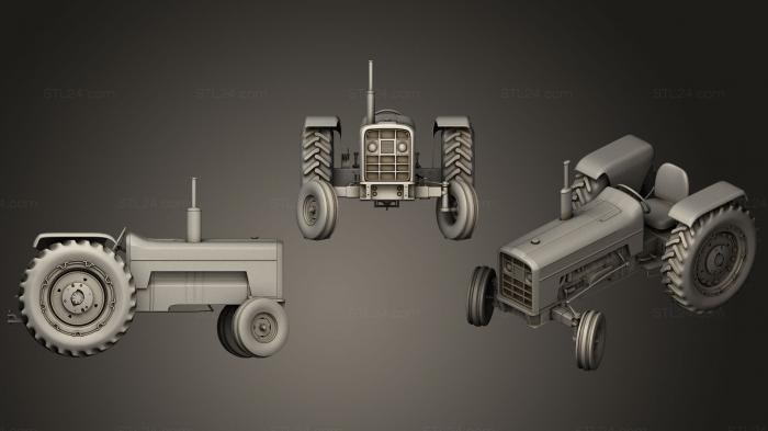 Автомобили и транспорт (Трактор55, CARS_0344) 3D модель для ЧПУ станка